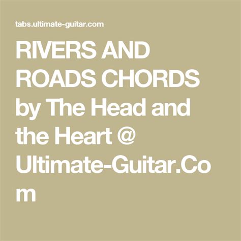 river and roads chords